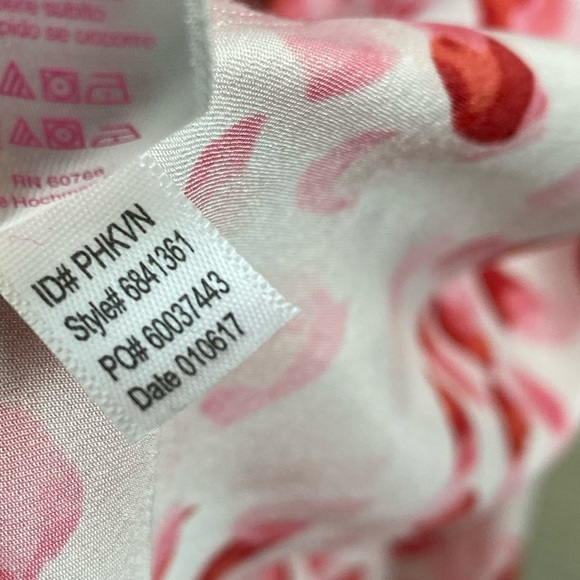 Oscar de la Renta Punk Label Robe Red Pink Valentines sleepwear Women’s Small - Picture 10 of 15